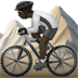 🚵🏿 person mountain biking: dark skin tone display on Apple